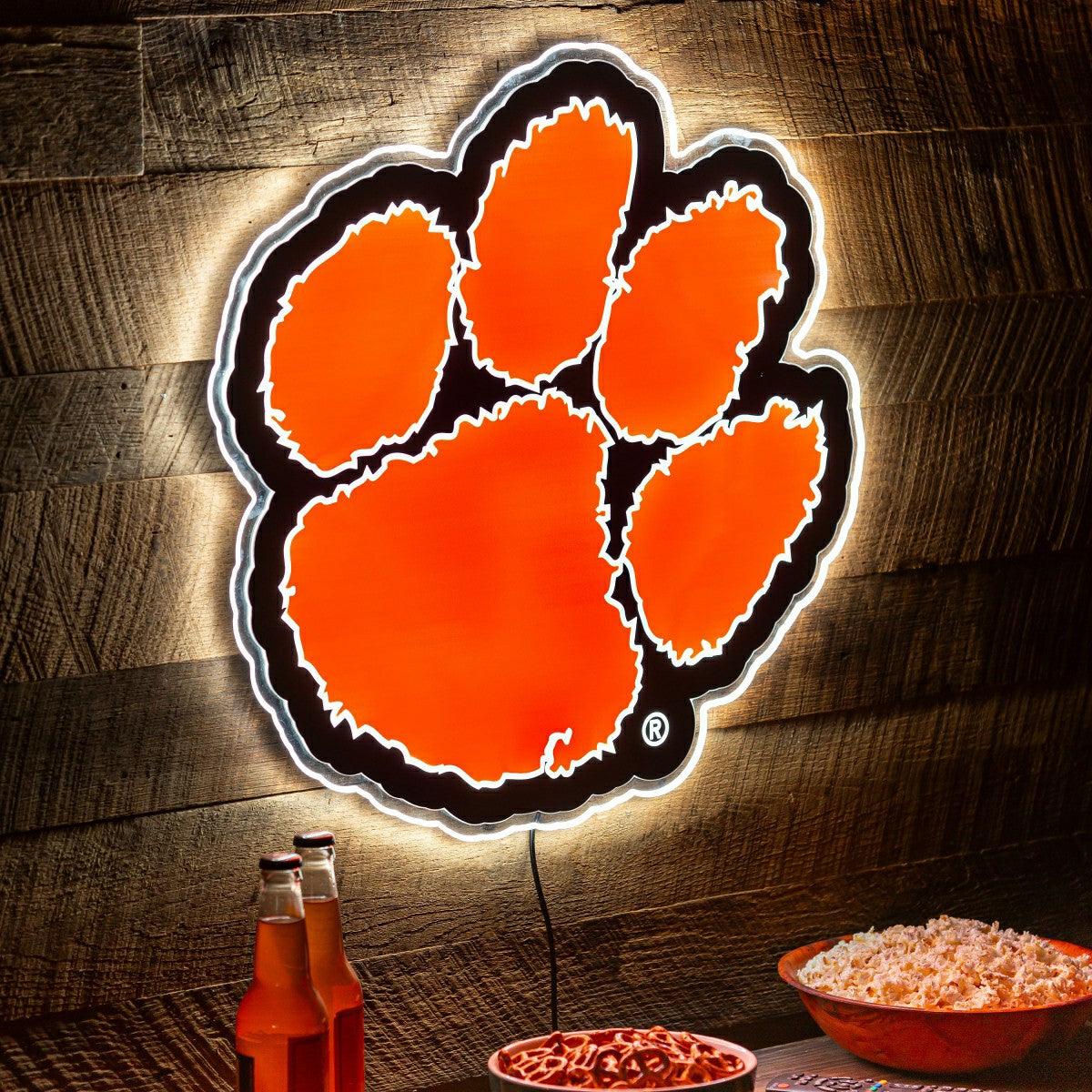 LED Wall Decor, Glazelite, College Mascot, Clemson University, Collegiate, Home