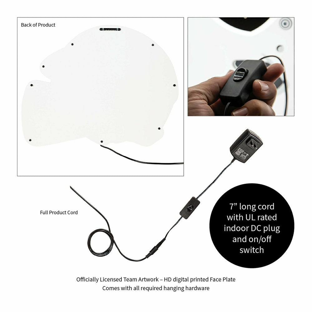 LED Wall Decor, Helmet, Clemson University, Collegiate, Home