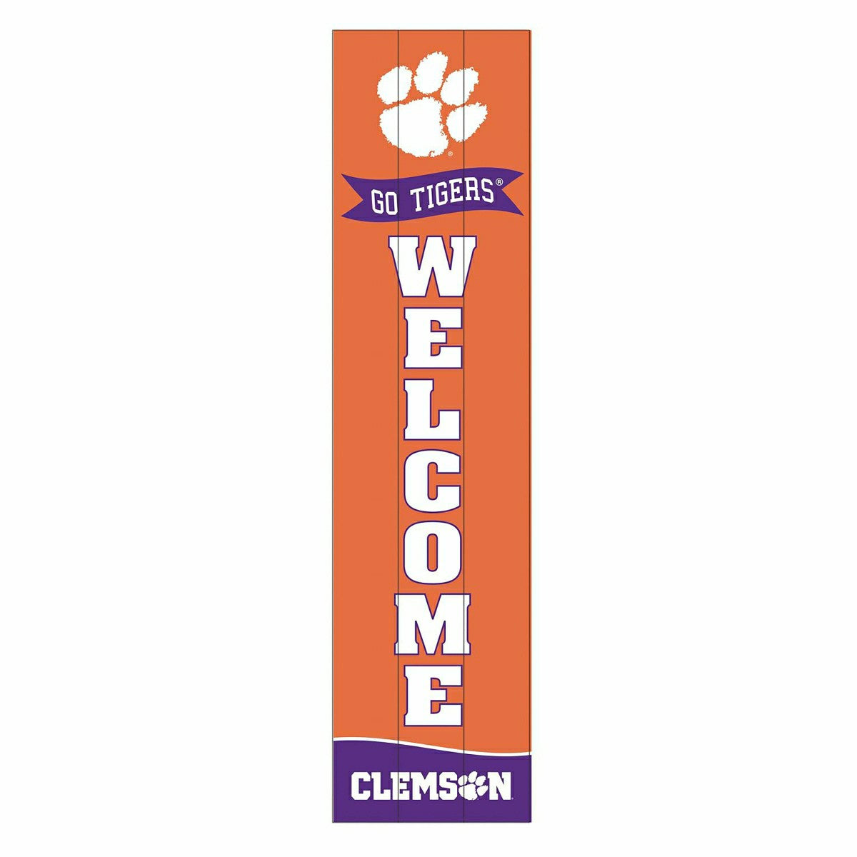 Clemson University Large Single Sided Leaner, 46", Collegiate, Home