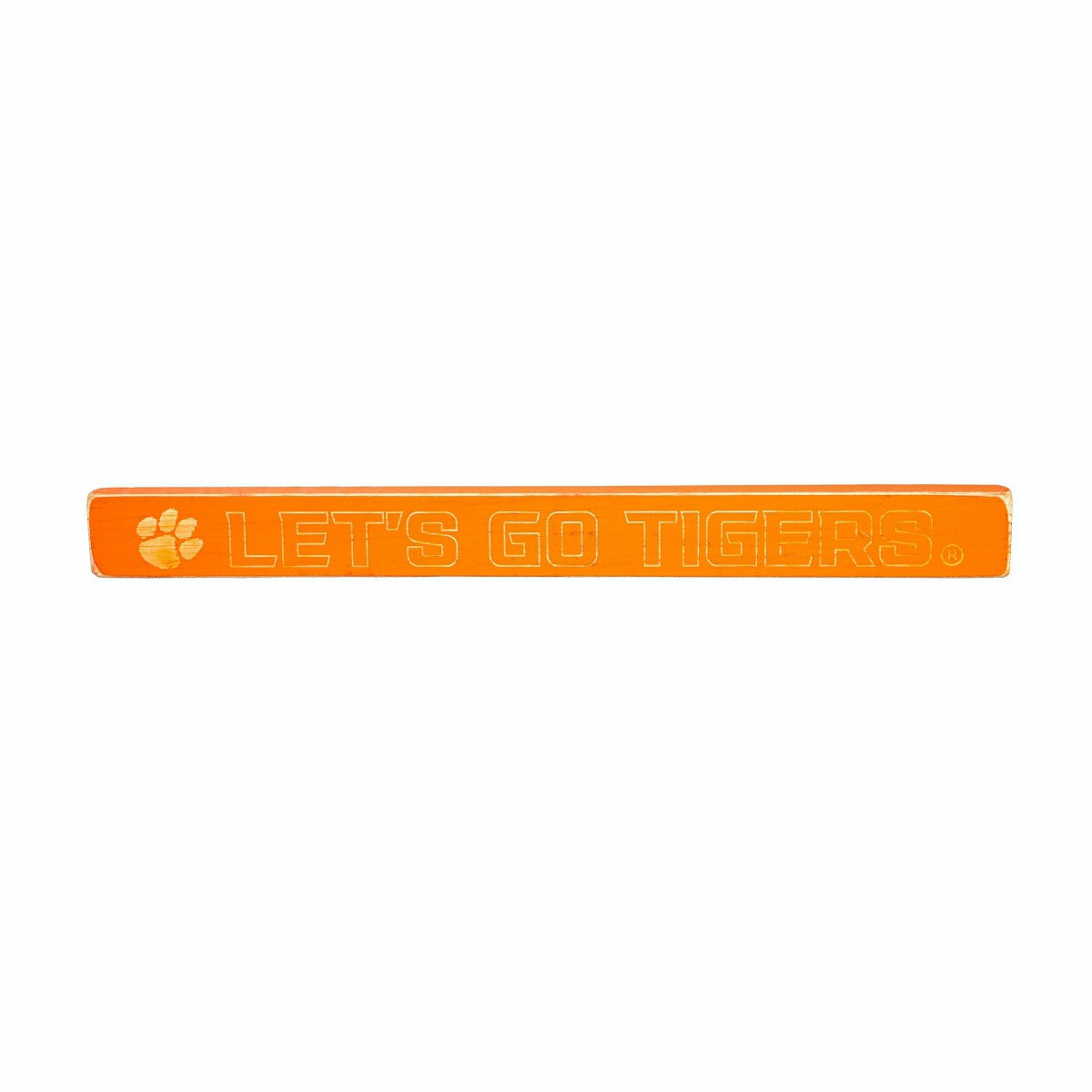 Clemson University Engraved Wood Sign, 1.5" x 18", Collegiate, Home