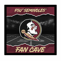 Florida State University 23"H x 23"L LED Wall Decor, Edgelite, Square, Collegiate, Home