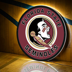 LED Wall Decor, Round, Florida State University, Collegiate, Home