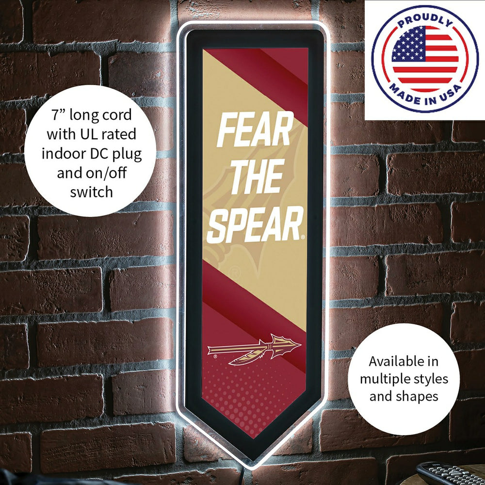 LED Wall Decor, Pennant, Florida State University, Collegiate, Home
