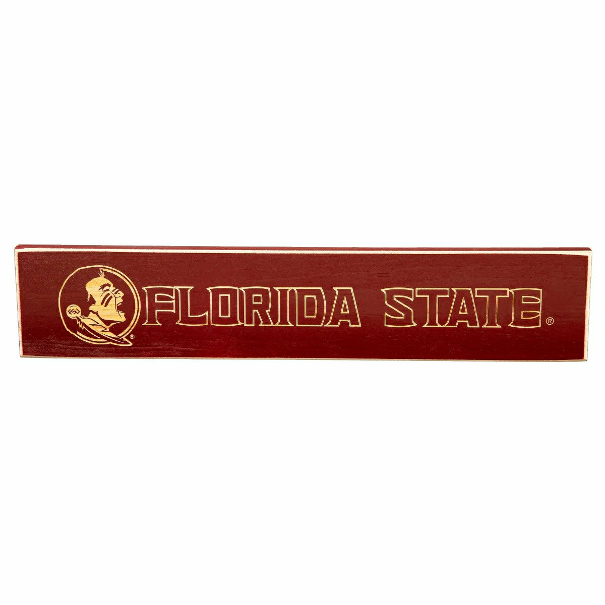 Florida State University Engraved Wood Sign, 3.5" x 18", Collegiate, Home