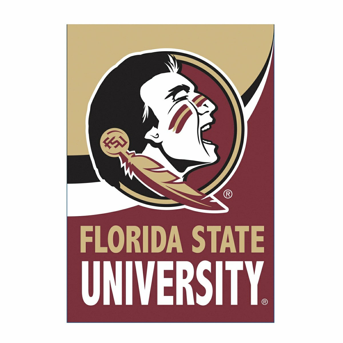 Florida State University Burlap Flag GDN Size, Collegiate, Home