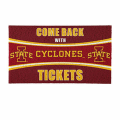 28" x 16" PVC Trapper Mat, Come Back with Tickets, Iowa State Universi, Collegiate