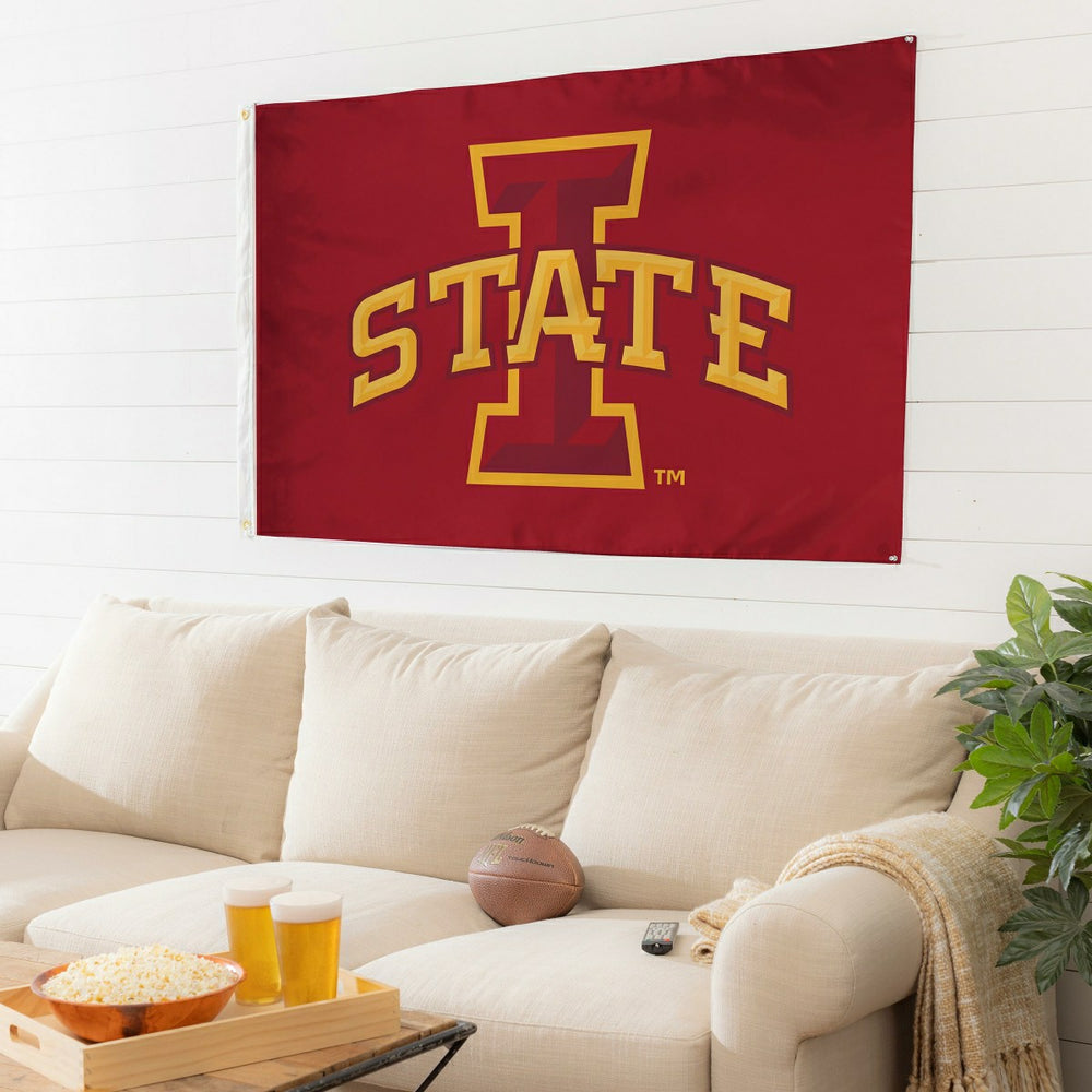 Iowa State University Single Sided Estate Flag with 2 Grommets, 3'x5', Collegiate, Home