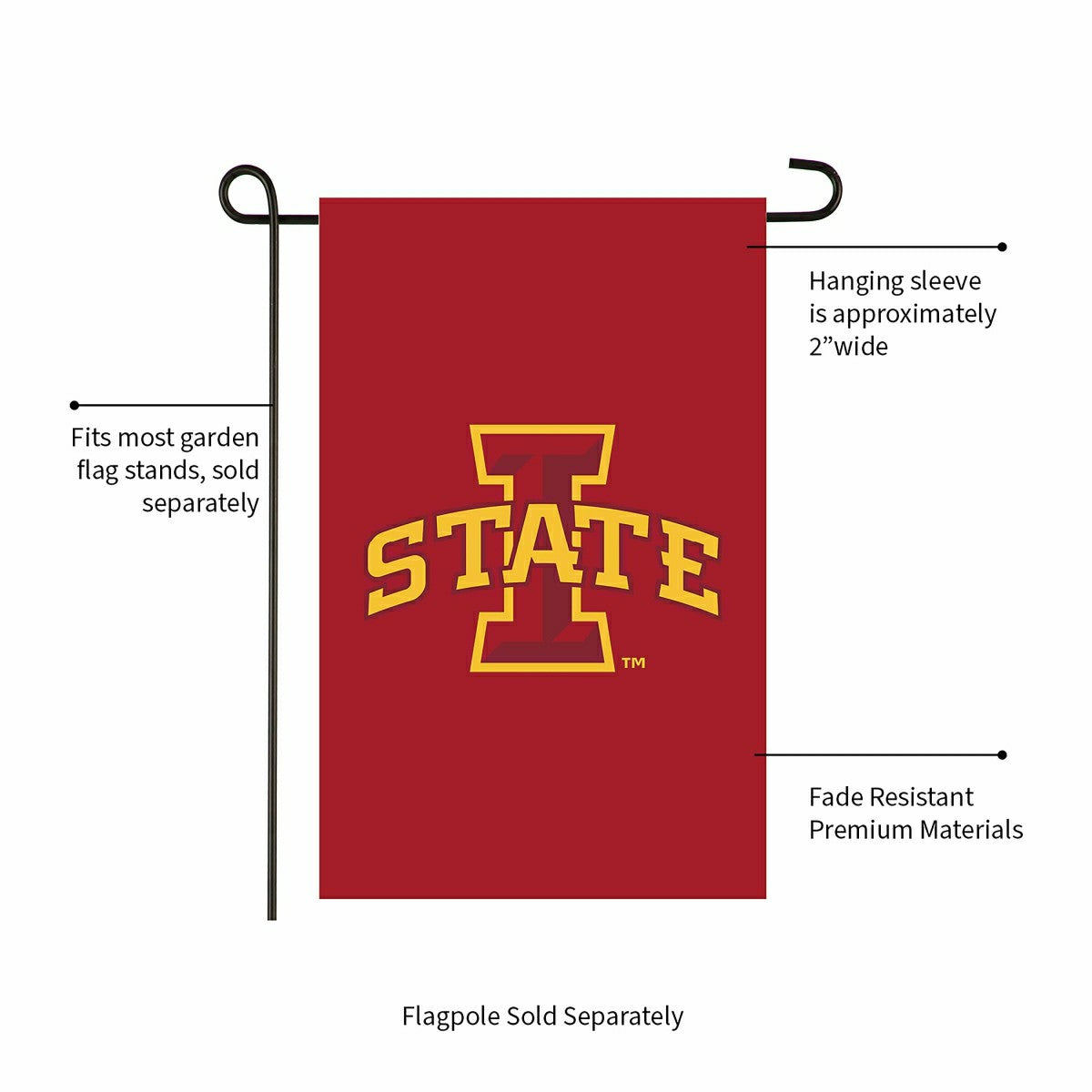 Applique Flag, Gar., Iowa State University, Collegiate, Home