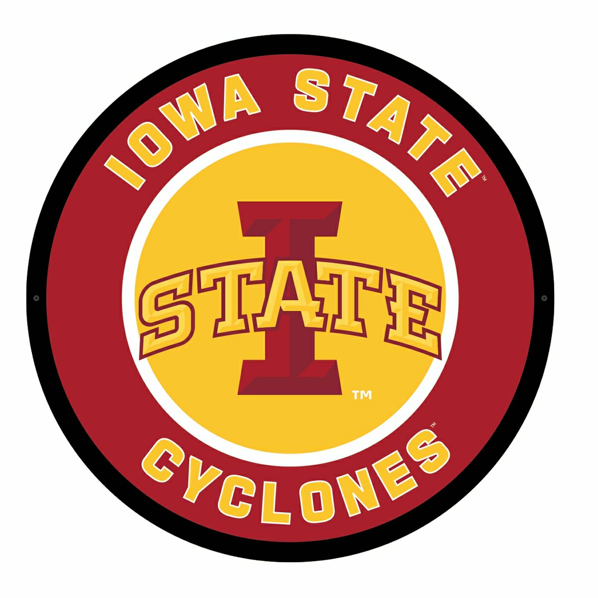 LED Wall Decor, Round, Iowa State University, Collegiate, Home