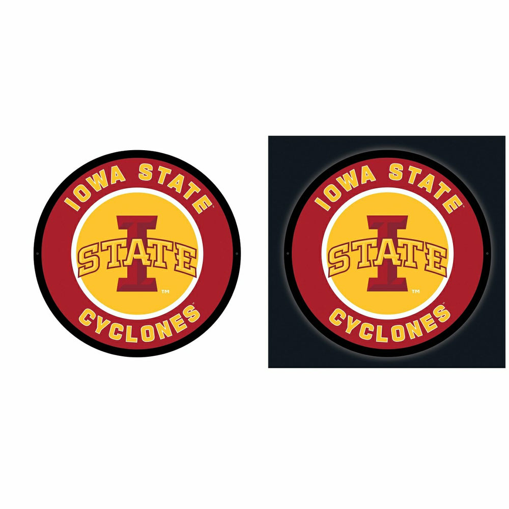 LED Wall Decor, Round, Iowa State University, Collegiate, Home