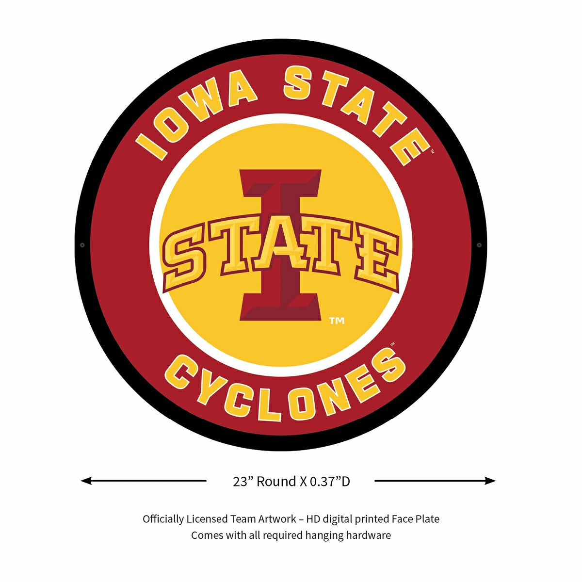 LED Wall Decor, Round, Iowa State University, Collegiate, Home