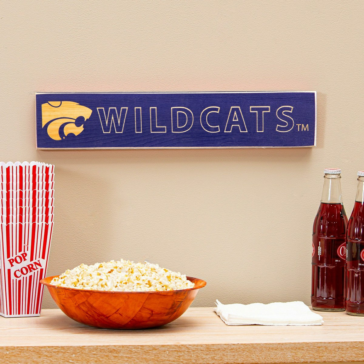 Kansas State University Engraved Wood Sign, 3.5" x 18", Collegiate, Home