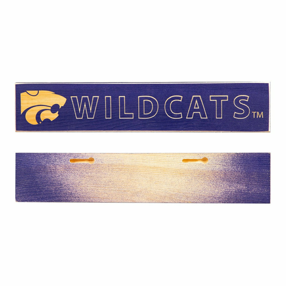 Kansas State University Engraved Wood Sign, 3.5" x 18", Collegiate, Home