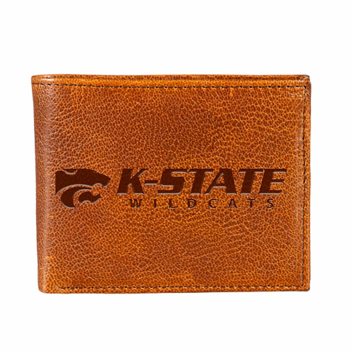 Kansas State University, Embossed 100% Genuine Tumbled Leather Passcas, Collegiate, Home