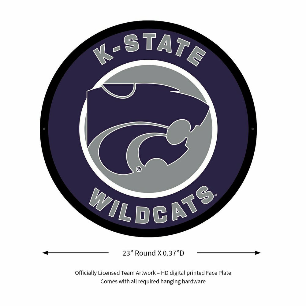 LED Wall Decor, Round, Kansas State University, Collegiate, Home