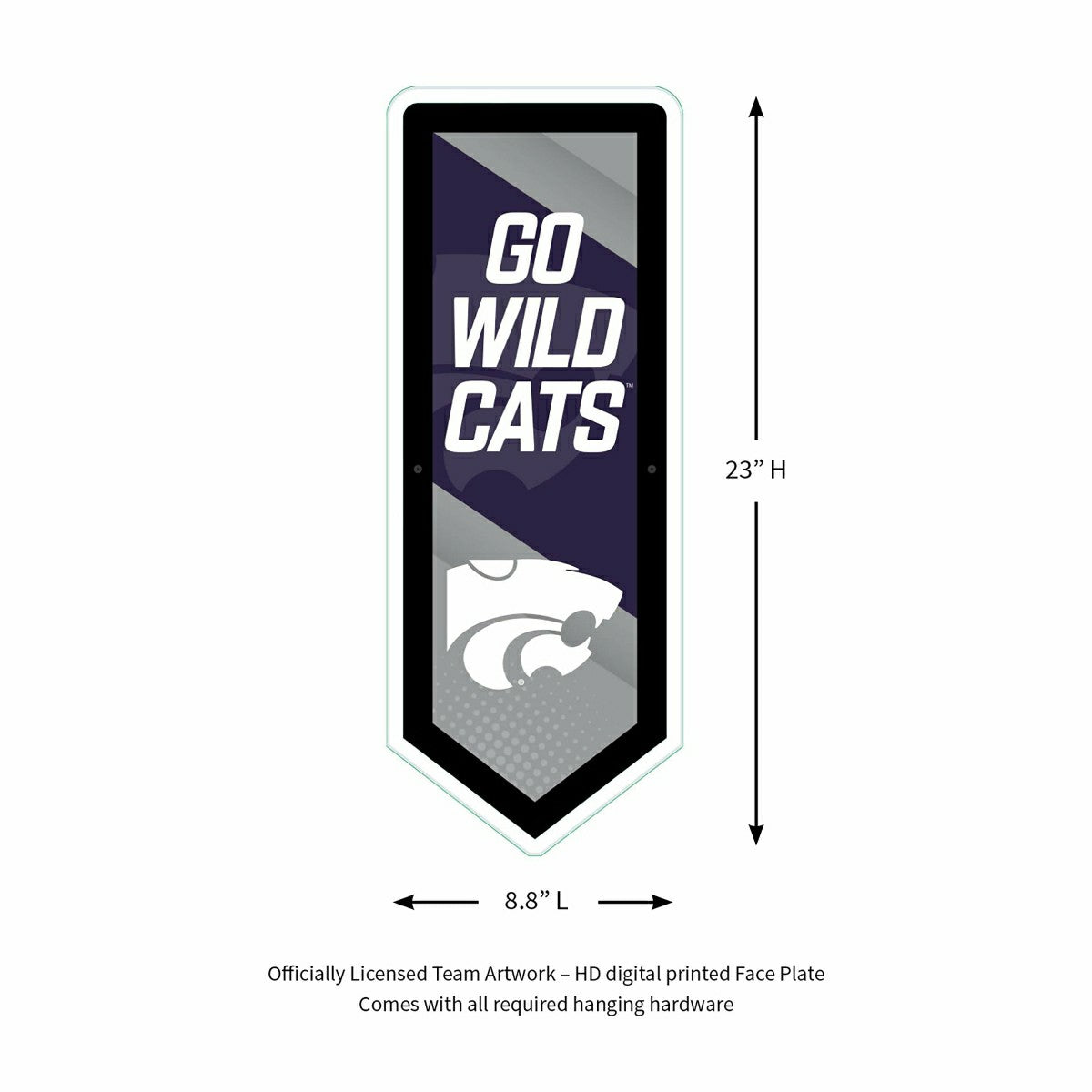 LED Wall Decor, Pennant, Kansas State University, Collegiate, Home
