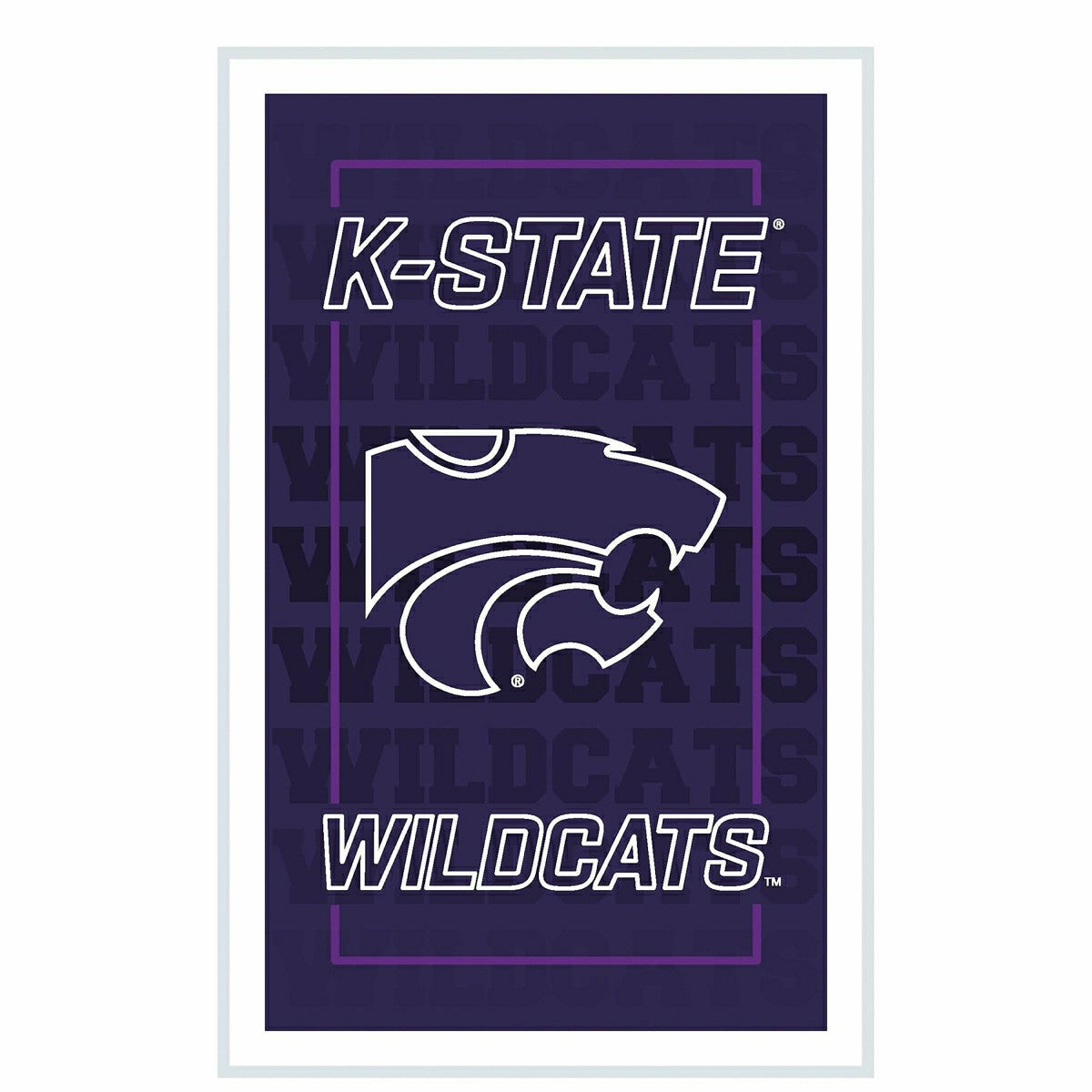 Kansas State University College Rectangle Neolite LED Decor, Collegiate, Home