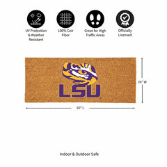 Louisiana State University Extra Large Full Color Coir Mat, 60"x24", Collegiate