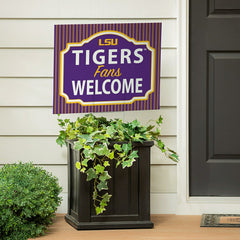 Louisiana State University Coroplast Yard Sign, "Fans Welcome", Collegiate, Home