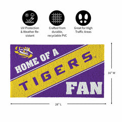 Louisiana State University, PVC Mat COLOR, Home of a Fan, Collegiate