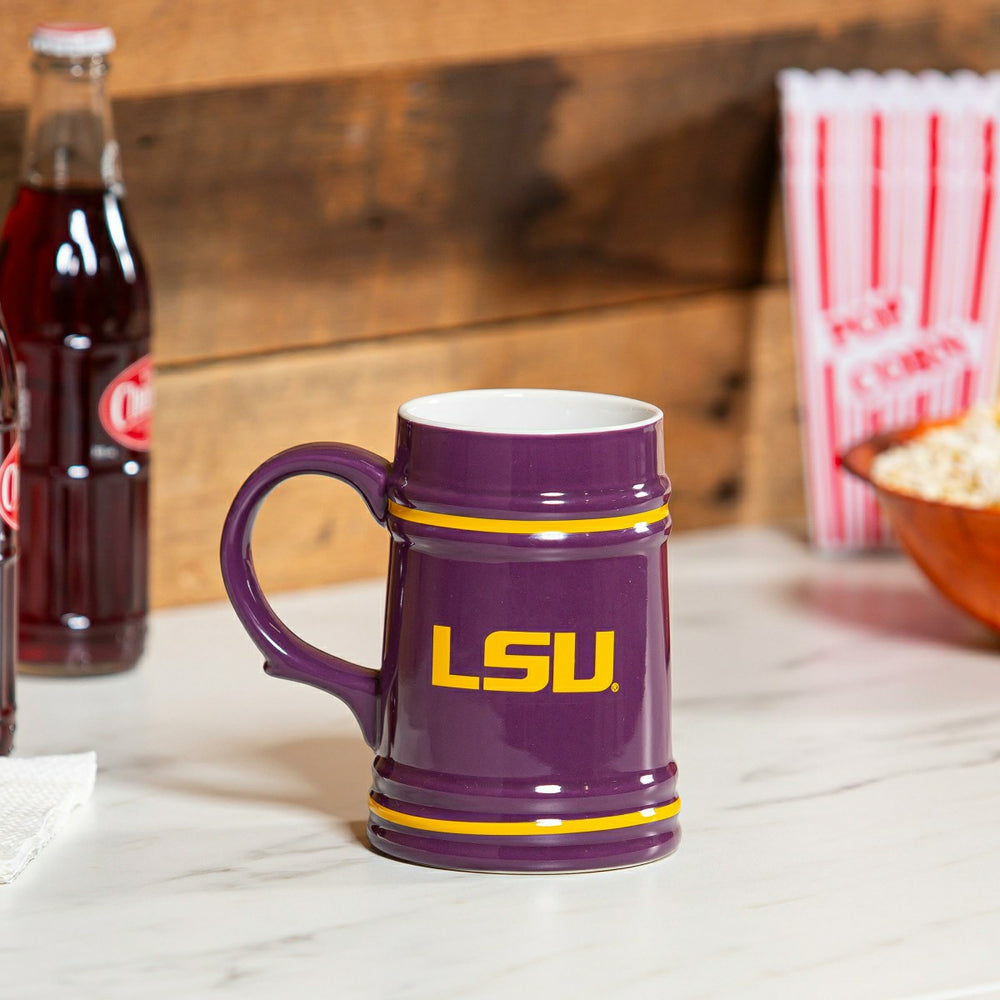 Louisiana State University Ceramic Stein Cup, 24oz, Collegiate, Home