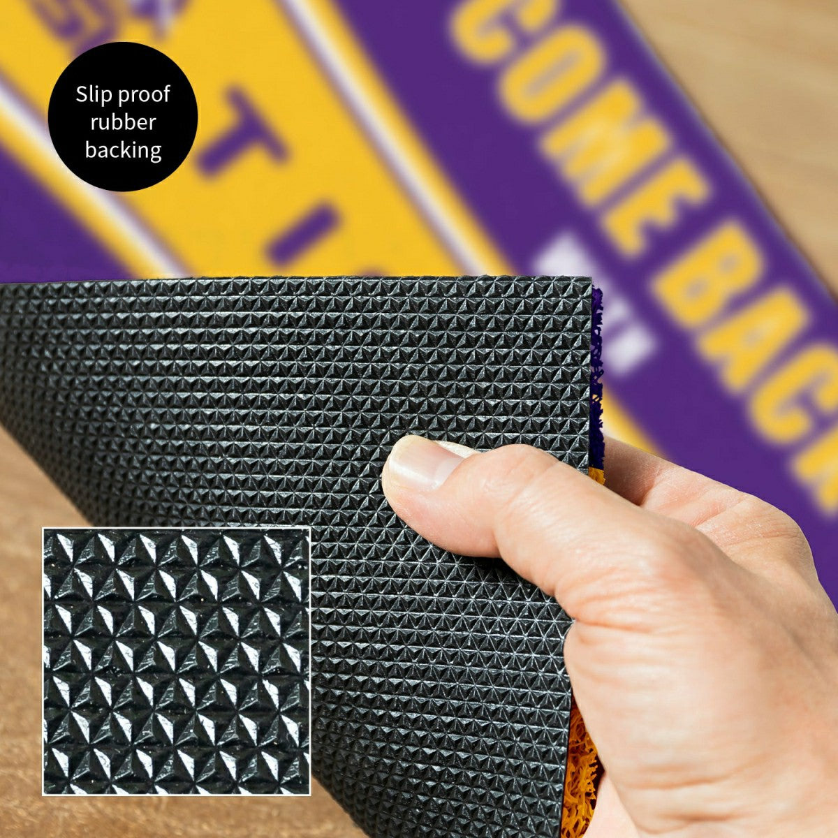 28" x 16" PVC Trapper Mat, Come Back with Tickets, Louisiana State Uni, Collegiate