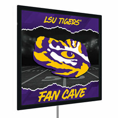 Louisiana State University 23"H x 23"L LED Wall Decor, Edgelite, Squar, Collegiate, Home