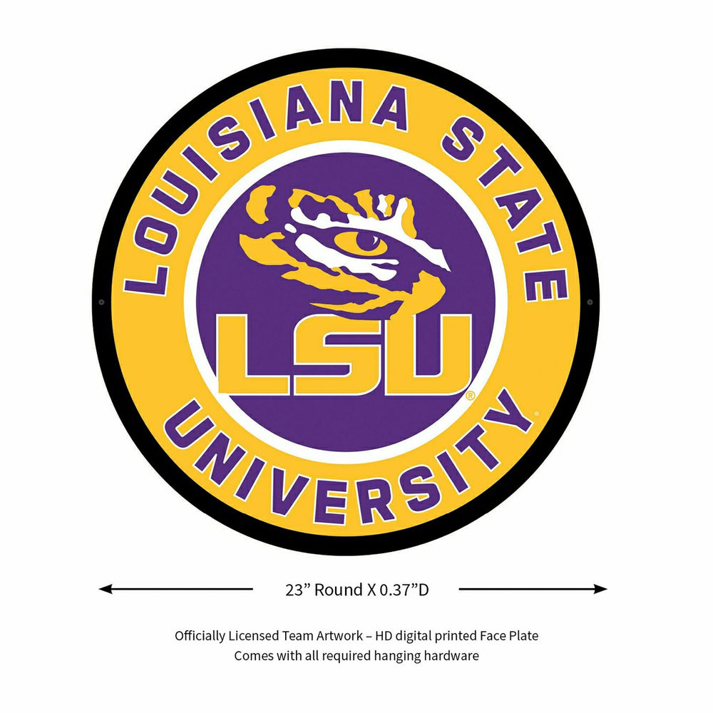 LED Wall Decor, Round, Louisiana State University, Collegiate, Home