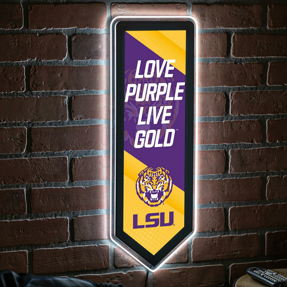 LED Wall Decor, Pennant, Louisiana State University, Collegiate, Home