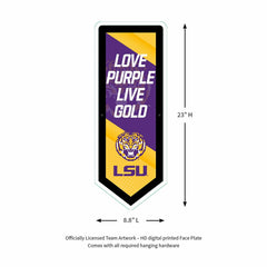LED Wall Decor, Pennant, Louisiana State University, Collegiate, Home