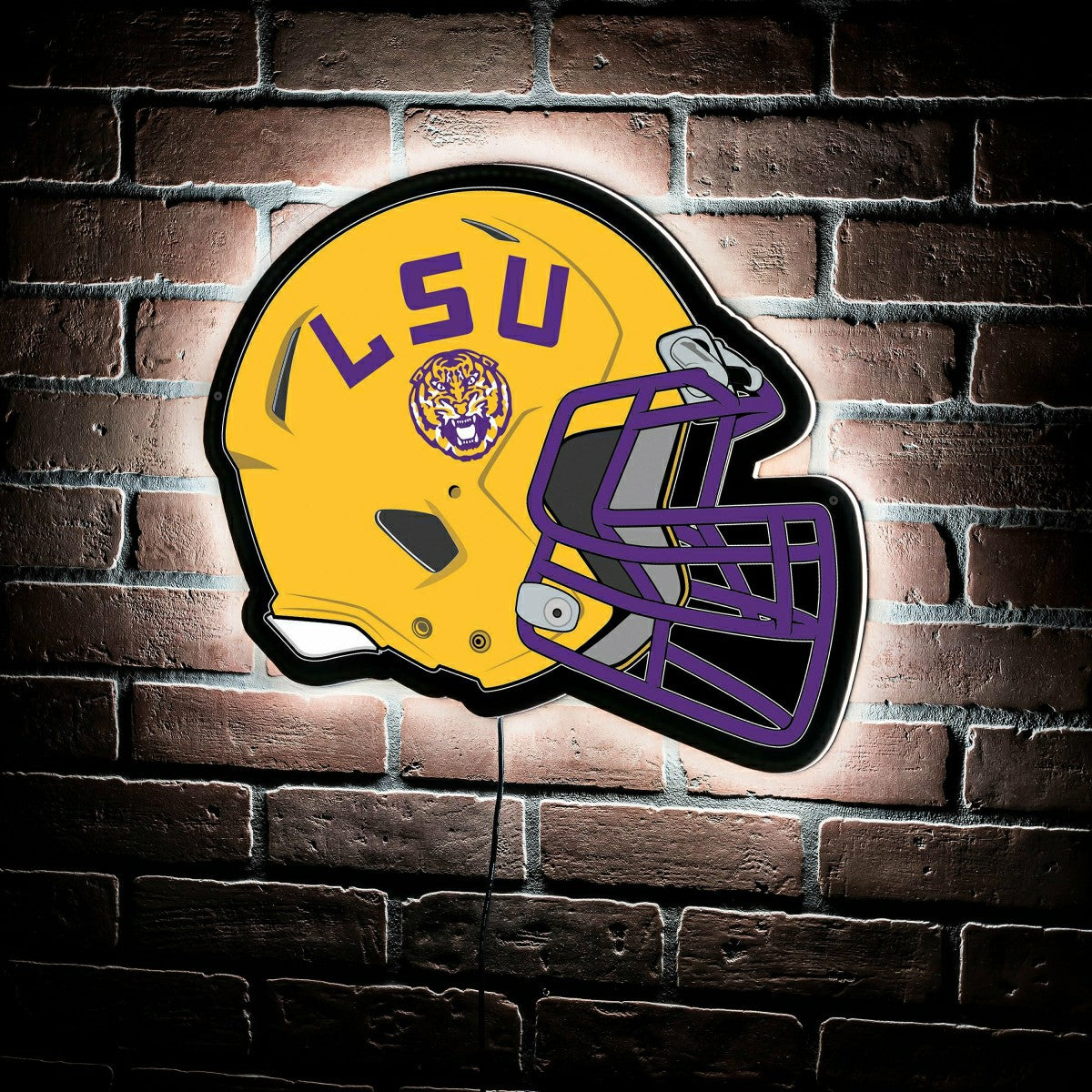 LED Wall Decor, Helmet, Louisiana State University, Collegiate, Home