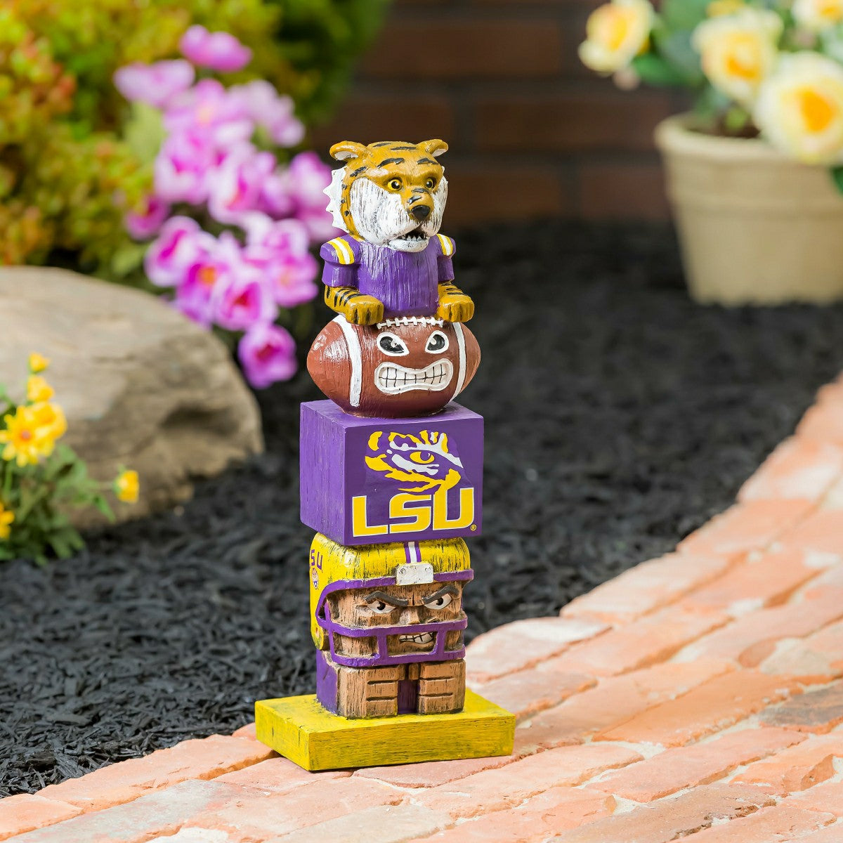 LSU Tigers Tiki Team Totem Garden Statue, Collegiate, Home