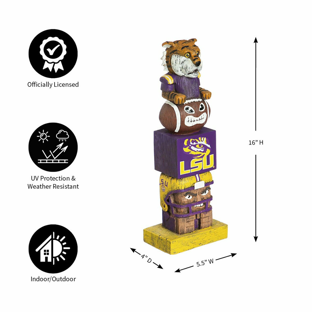 LSU Tigers Tiki Team Totem Garden Statue, Collegiate, Home
