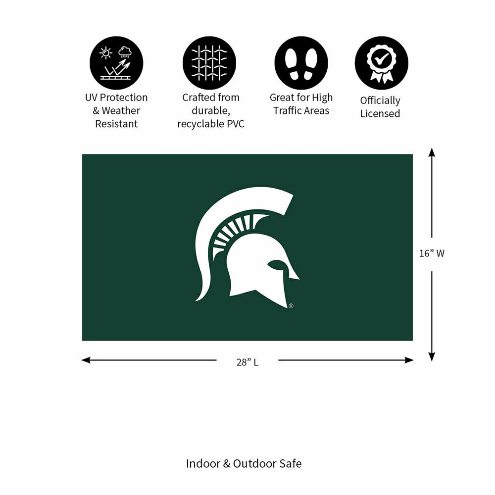 Full Color PVC Mat, 16" x 28", Michigan State University, Collegiate