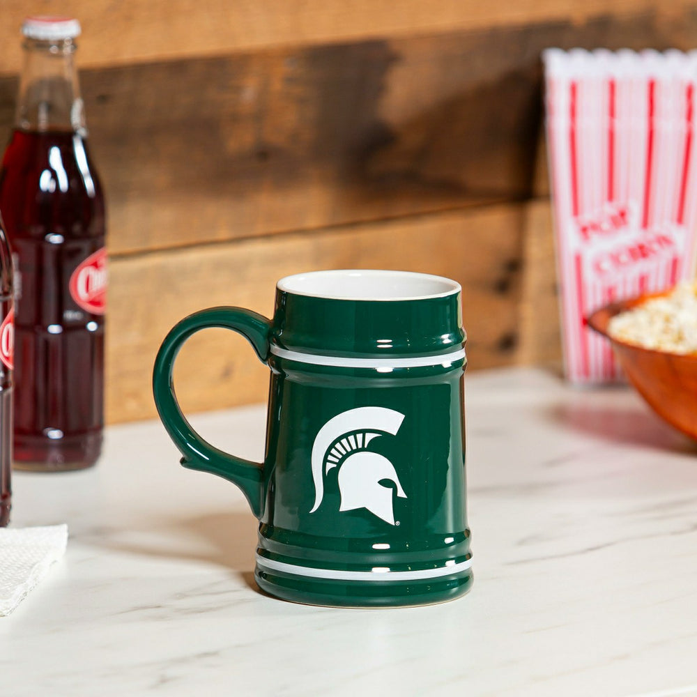 Michigan State University Ceramic Stein Cup, 24oz, Collegiate, Home