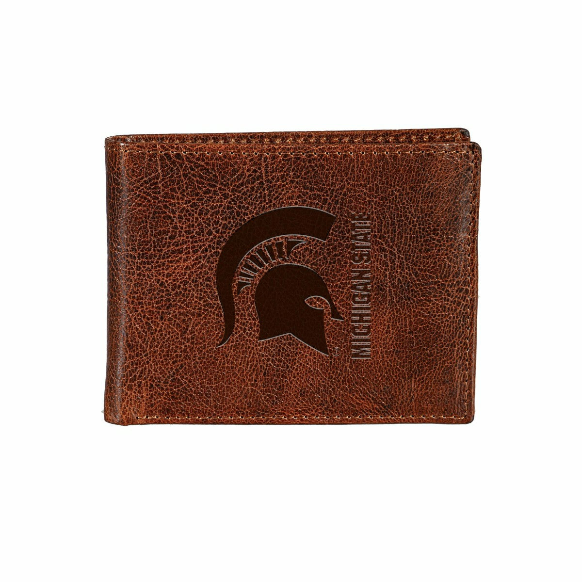 Michigan State University, Embossed 100% Genuine Tumbled Leather Passc, Collegiate, Home