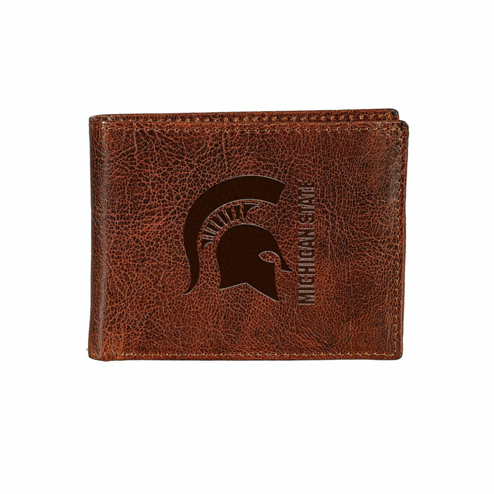 Michigan State University, Embossed 100% Genuine Tumbled Leather Passc, Collegiate, Home