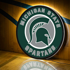 LED Wall Decor, Round, Michigan State University, Collegiate, Home
