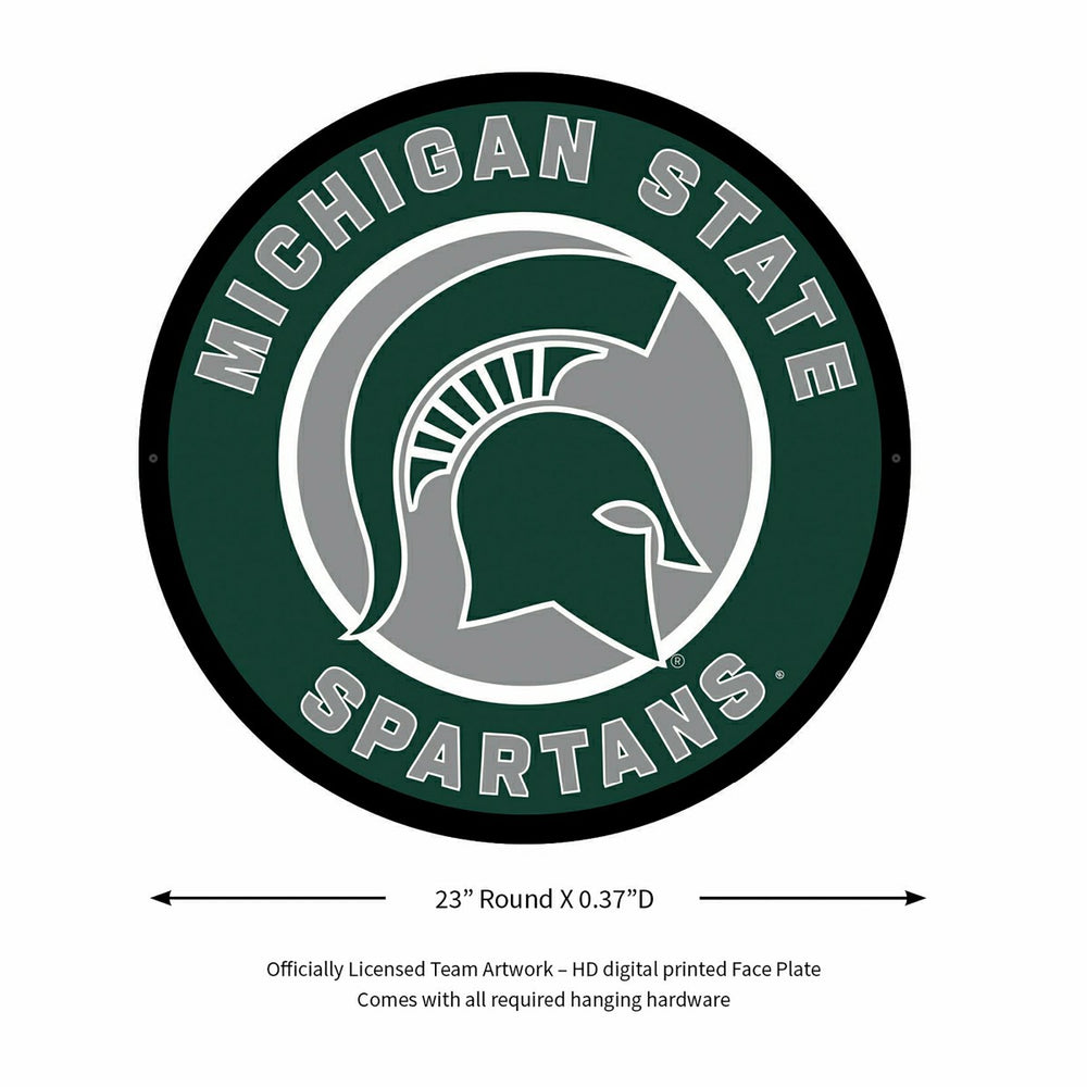 LED Wall Decor, Round, Michigan State University, Collegiate, Home