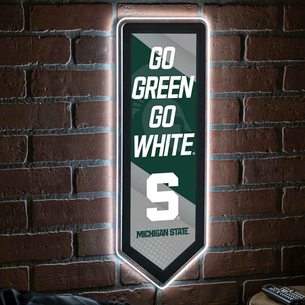 LED Wall Decor, Pennant, Michigan State University, Collegiate, Home