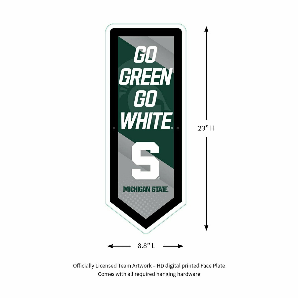 LED Wall Decor, Pennant, Michigan State University, Collegiate, Home