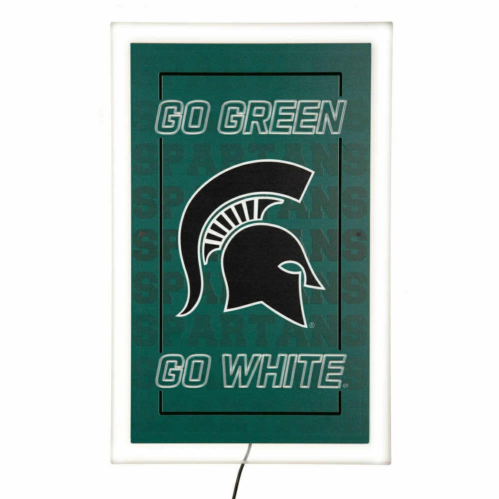 Michigan State University College Rectangle Neolite LED Decor, Collegiate, Home