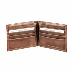 Michigan State, Bi-Fold Wallet, Brown, CH, 100% Genuine Leather, Collegiate, Home