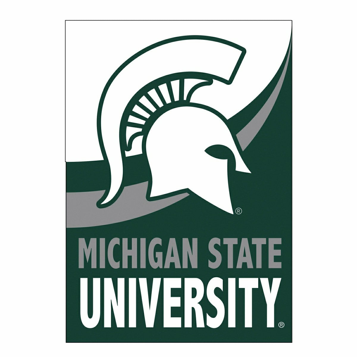 Michigan State University Burlap Flag GDN Size, Collegiate, Home