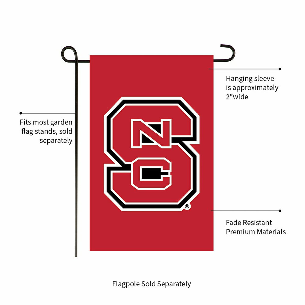North Carolina State University Applique Garden Flag, Collegiate, Home