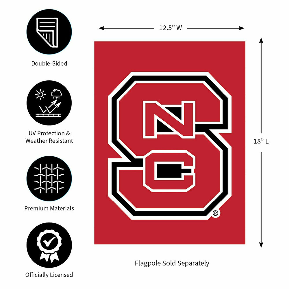 North Carolina State University Applique Garden Flag, Collegiate, Home