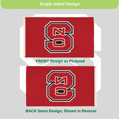 North Carolina State University Single Sided Flag w/ 2 Grommets, 3'x5', Collegiate, Home