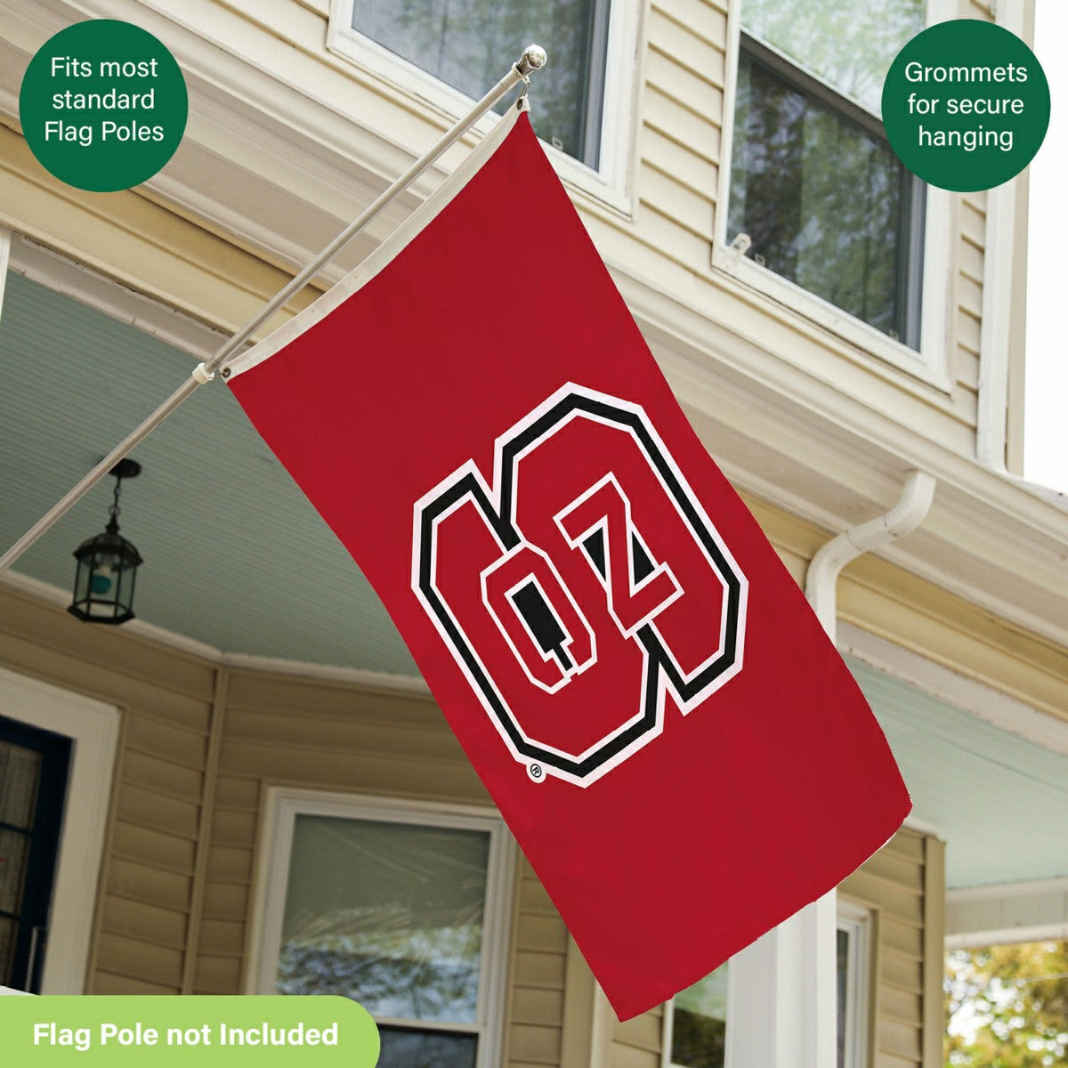 North Carolina State University Single Sided Flag w/ 2 Grommets, 3'x5', Collegiate, Home