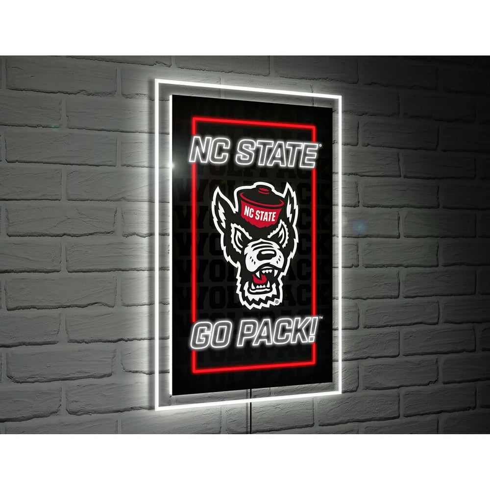 North Carolina State University College Rectangle Neolite LED Decor, Collegiate, Home
