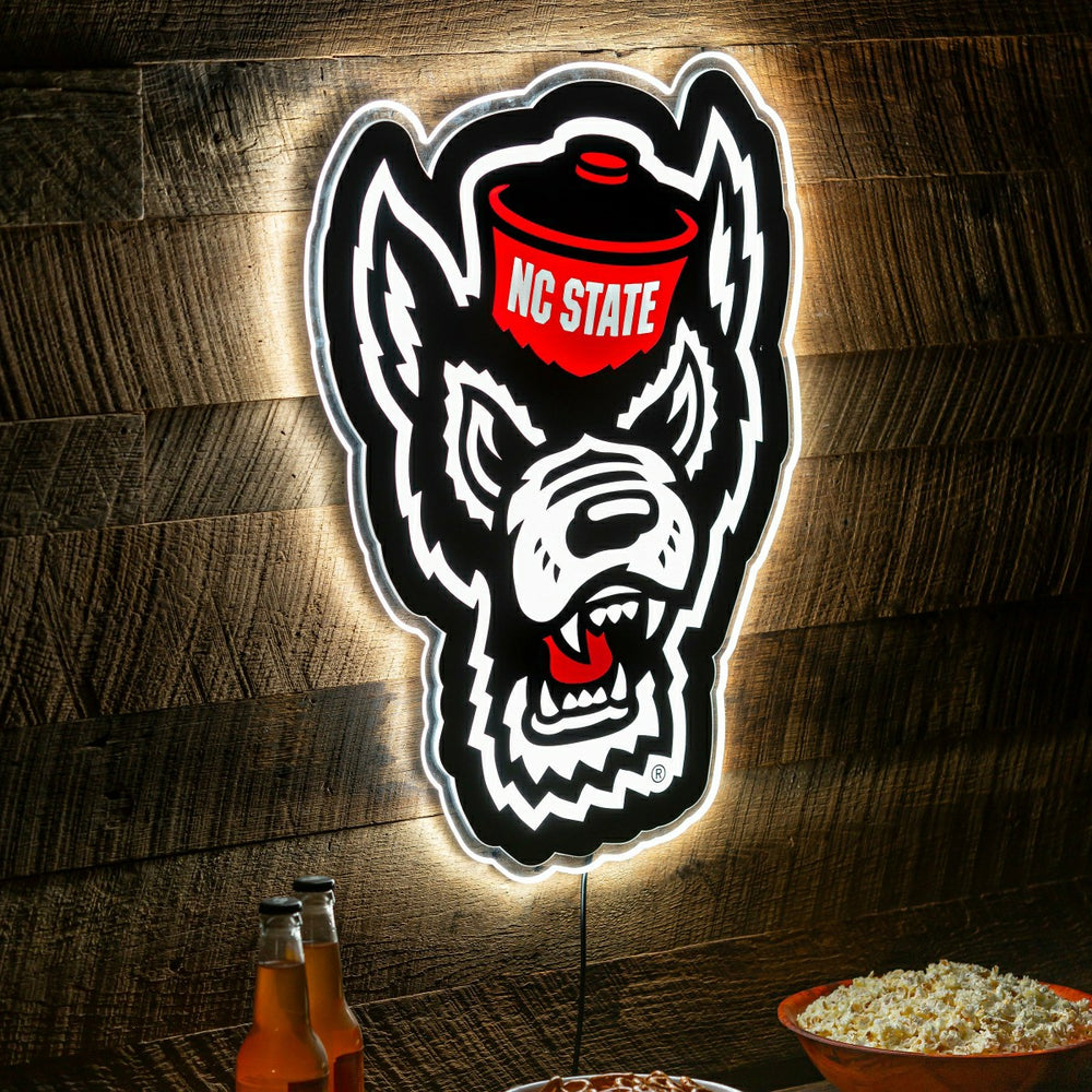 LED Wall Decor, Glazelite, College Mascot, North Carolina State Univer, Collegiate, Home